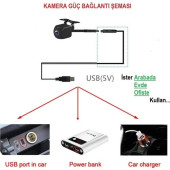 USB Girişli Wifi Geri Görüş Kamerası (Cep Telefon+Tablet ile Arkayı Kablo Çekmeden Izleme Imkanı - 3