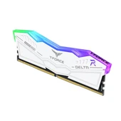 Team T-Force DELTA RGB White 32GB 2x16GB 6400Mhz DDR5 Gaming Ram CL40 (FF4D532G6400HC40BDC01) - 3