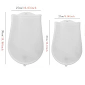 Orta Hamur Torbası Silikon Şeffaf Hamur Yoğurma Torbası Ekmek Makarna Mantı Hamuru Kolay Yoğurma (4401) - 4