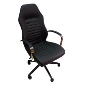 Çalışma Koltuğu Makam Sandalyesi Döküm Süngerli Siyah Metal Ayaklı - 1