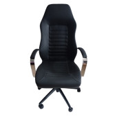 Çalışma Koltuğu Makam Sandalyesi Döküm Süngerli Siyah Metal Ayaklı - 2