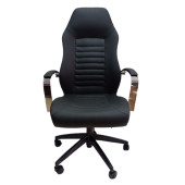 Çalışma Koltuğu Makam Sandalyesi Döküm Süngerli Siyah Metal Ayaklı - 3