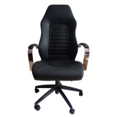 Çalışma Koltuğu Makam Sandalyesi Döküm Süngerli Siyah Metal Ayaklı - 4