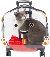 Lepus WHEEL BAG 4 Teker Kedi ve Köpek Valiz 42-45-25cm Şeffaf - 3