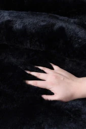 Dekoratif Tavşan Tüyü Ultra Yumuşak Peluş Yuvarlak Halı - 10