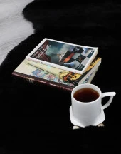 Dekoratif Tavşan Tüyü Ultra Yumuşak Peluş Yuvarlak Halı - 11