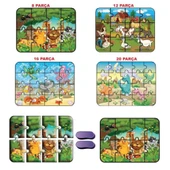 DIYTOY HAYVANLAR SÜPER RENKLİ EVA PUZZLE 4LÜ - 2