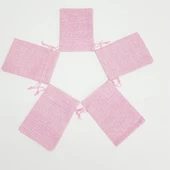 Jüt Keten İpli Çuval Kese Çanta 9x13 Cm. - 5 Adet thumbnail 2