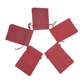 Jüt Keten İpli Çuval Kese Çanta 9x13 Cm. - 5 Adet thumbnail 8