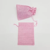 Jüt Keten İpli Çuval Kese Çanta 9x13 Cm. - 5 Adet thumbnail 3