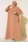 Peçeli Geniş Ferace Camel - 1