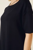 Oval Kesim T-shirt Siyah - 4