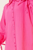 Manşet Bağcıklı Tunik Fuşya thumbnail 4