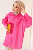 Manşet Bağcıklı Tunik Fuşya thumbnail 1