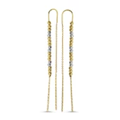 Dorikalı Altın Küpe 14K Sarı ve Beyaz Gold - 1