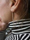 Dorikalı Altın Küpe 14K Sarı ve Beyaz Gold - 2