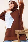 Kot Garnili Cepli Tunik Kahve thumbnail 1