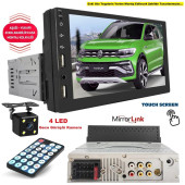 7 Inç Dokunmatik Double Teyp + 4 LED Gece Görüş Geri Vites Ikisi Bir Arada - 1