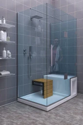 Mokaparkavm Sardunya Duvara Monte Katlanabilir Tabure Ahşap Duş Tabure Engeli Tabure - 1