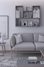 Mokaparkavm Lale Kitaplık Bölmeli Kitaplık Raflı Kitaplık - 1