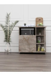 Mokaparkavm Bozlale Mikrodalga Fırın Dolabı Kahve Dolabı - 1