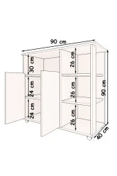 Mokaparkavm Bozlale Mikrodalga Fırın Dolabı Kahve Dolabı - 4