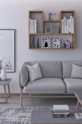 Mokaparkavm Lale Kitaplık Bölmeli Kitaplık Raflı - 2