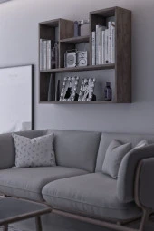 Mokaparkavm Lale Kitaplık Bölmeli Kitaplık Raflı Kitaplık - 3