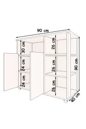 Mokaparkavm Bozlale Mikrodalga Fırın Dolabı Kahve Dolabı thumbnail 4