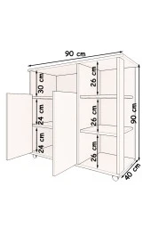 Mokaparkavm Bozlale Mikrodalga Fırın Dolabı Kahve Dolabı - 4