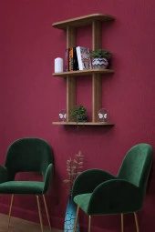 Mokaparkavm Kardelen Dekoratif Duvar Rafı - 1