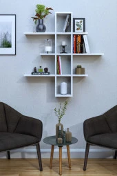 Mokaparkavm Yaz Kitaplık Çok Amaçlı Dekoratif Raf - 3