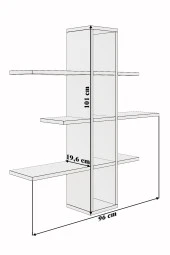 Mokaparkavm Yaz Kitaplık Dekoratif Raf - 4