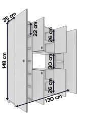 Mokaparkavm Stil Mutfak Dolabı Çok Amaçlı Dolap - 3