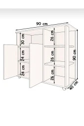 Dekorfim Bozlale Çok Amaclı Mikro Dalga Fırın Dolabi - 4