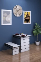 Mokaparkavm Begonya Tabureli Yemek Masası Mutfak Masası thumbnail 1