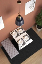 Mokaparkavm Mokapark Katlanır Raylı Mutfak Balkon Masa Dekoratif Tek Tabure Ayaklı Duvara Monte Alya thumbnail 1