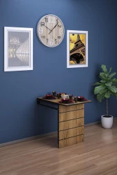 Mokaparkavm Fulya Duvara Monte Katlanbilir Pratik Yemek Masası Balkon Masası Çalışma Masası - 1