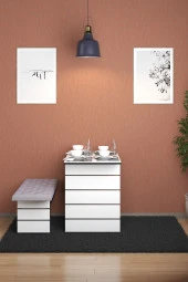 Mokaparkavm Mokapark Katlanır Raylı Mutfak Balkon Masa Dekoratif Tek Tabure Ayaklı Duvara Monte Alya thumbnail 2