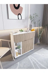 Mokaparkavm Kelebek Yemek Masası Mutfak Masası Katlanır Pratik Tekerlekli - 3