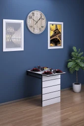 Rafineritasarım Yemek Masası Katlanabilir Duvara Monte Çalışma Masası Balko Masası thumbnail 1