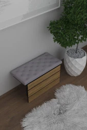 Mokaparkavm Mimoza Döşemeli Tabure Giriş Antre Ayakabı Önü - 2