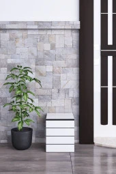 Mokaparkavm Moka Park Avm Akasya Duvara Monte Katlanabilir Tabure Çok Amaçlı Oturak Engelli Oturağı Beyaz - 2