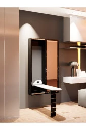 Mokaparkavm Aydınlık Ütü Masası Aynalı Dolaplı Katlanabilir Ütü Masası - 2