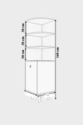 Mokaparkavm Eylül Köşe Dolap Çok Amaçlı Dolap - 4