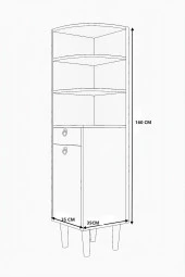 Mokaparkavm Ekim Köşe Dolap Çok Amaçlı Dolap - 4