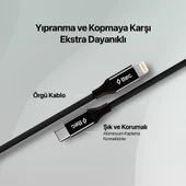 Ttec 20W 1.5 Metre Type C To İphone Lightning Şarj ve Data Kablosu, Örgü Halat Tipi 20W Lightning Kablo - 2