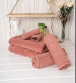 %100 Pamuk 6 Parça Microcotton Mutfak Havlusu / El & Yüz Havlusu / Banyo Havlusu Seti Hürsan Saphir - 12