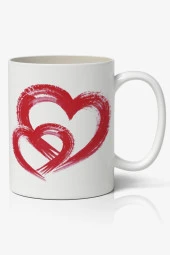 Sevgiliye Özel Kalp Sevgililer Günü Baskılı Kupa Bardak Kahve Kupa Bardak thumbnail 1