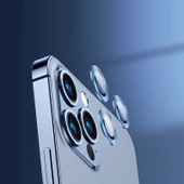 Apple iPhone 13 Pro Max Kamera Lens Koruyucu Çerçeveli Koruyucu CL-04 - 11